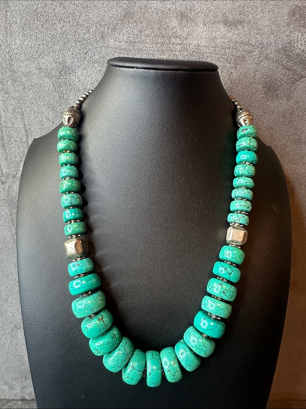 Turquoise Bead Statement Necklace - Women Jewelry